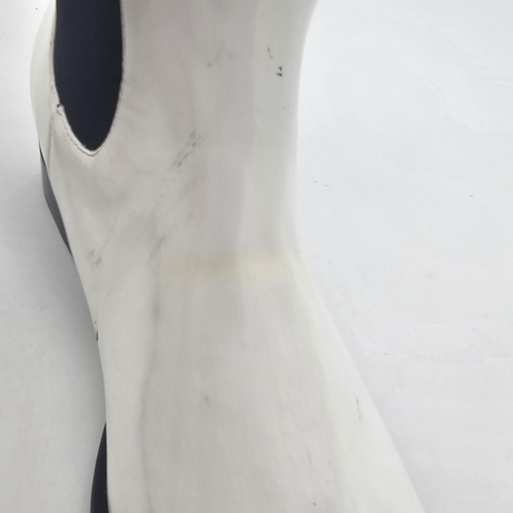 Jeffrey Campbell Emry Chelsea Boots Pointed Toe Side Panel White Leather Size 6 - Picture 11 of 16